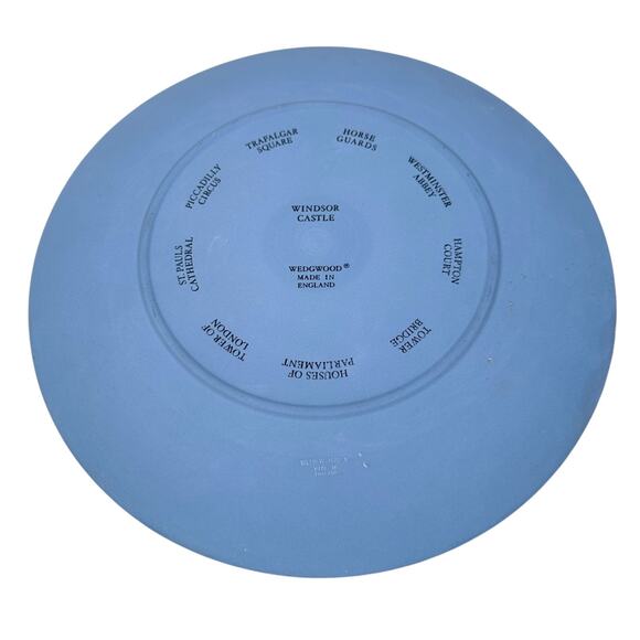 Vintage Wedgwood Blue Jasperware Christmas Plate 1969–1978 Tenth Anniversary - Picture 3 of 7